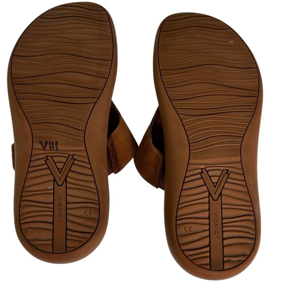 Vionic Activate RX Recovery Argan Brown Suede Platform Sandals Womens 9 Comfort - Picture 9 of 15